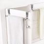 hullonguuo Stainless Steel Kitchen Bath Towel Holder Rack Door Storage Scarf Hanger Clothes Organizer