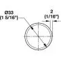 Hafele Closet Rod Round - with End Supports, Synergy Collection (Dark Oil Rubbed Bronze, 23 3/4")