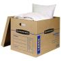 Bankers Boxes SmoothMove Classic Moving Boxes, Tape-Free Assembly, Easy Carry Handles, Large, 21 x 17 x 17 Inches, 10 Pack (7718202)