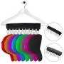 Heitaisi Cap Organizer Hanger, Portable Hangers Hook-and-Loop Self-Adhesive Clip, Collapsible Hat Hanger Clip, Travel Clothes Cap Organizer Hanger with 10pcs Hooks
