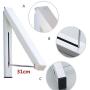 Kerocy Stainless Steel Wall Mounted Indoor Adjustable Clothes Hanger Magic Foldable Drying Racks