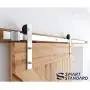 SMARTSTANDARD 6.6ft Nickel Brushed Heavy Duty Sliding Barn Door Hardware Kit, Single Rail, Silver, Super Smoothly and Quietly, Simple and Easy to Install, Fit 36"-40" Wide DoorPanel (I Shape Hanger) SMARTSTANDARD 6.6ft Nickel Brushed Heavy Duty Sliding Barn Door Hardware Kit, Single Rail, Silver, Super Smoothly and Quietly, Simple and Easy to Install, Fit 36"-40" Wide DoorPanel (I Shape Hanger)