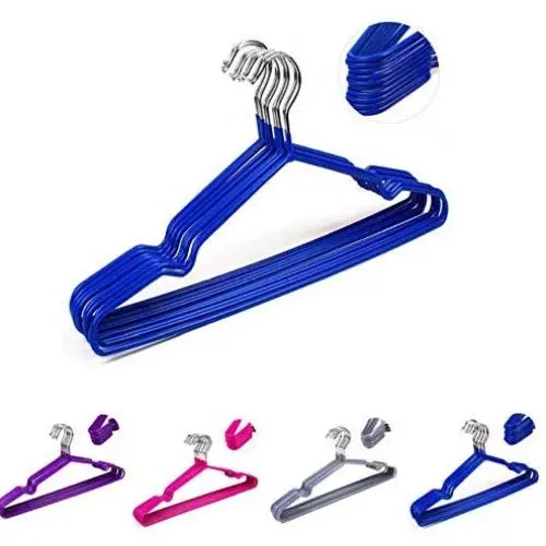 10pcs Random Color Clothes Hangers Hook Non Slip Storage Organize 10pcs Random Color Clothes Hangers Hook Non Slip Storage Organize