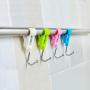 shengyuze Hooks & Hangers 4 Pcs Colorful Windproof Pipe Hanger Clips Laundry Drying Clamps Household Tools for Home - Pink