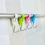 shengyuze Hooks & Hangers 4 Pcs Colorful Windproof Pipe Hanger Clips Laundry Drying Clamps Household Tools for Home - Pink