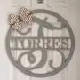 Circular Family Monogram Door Hanging - Personalized Last Name Door Hanger - Wood Circle Door Hanger - Wedding Gift - Housewarming Gift Circular Family Monogram Door Hanging - Personalized Last Name Door Hanger - Wood Circle Door Hanger - Wedding Gift - Housewarming Gift