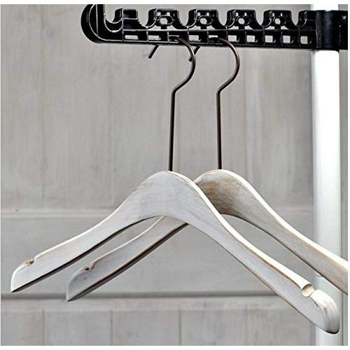 Luxury White Antique Wooden Coat Hanger, Punk Sepia Style Clothes Hanger Decoration(5pieces)