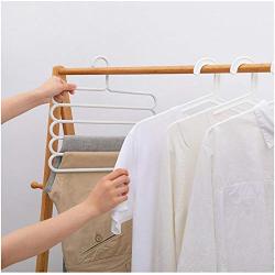 5PC Random Color 5 Layers Hangers Multifunctional Clothes Hangers Pants Storage Hangers Cloth Rack Multilayer Storage Cloth Hanger Decoration