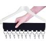 Heitaisi Cap Organizer Hanger, Portable Hangers Hook-and-Loop Self-Adhesive Clip, Collapsible Hat Hanger Clip, Travel Clothes Cap Organizer Hanger with 10pcs Hooks
