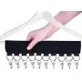 Heitaisi Cap Organizer Hanger, Portable Hangers Hook-and-Loop Self-Adhesive Clip, Collapsible Hat Hanger Clip, Travel Clothes Cap Organizer Hanger with 10pcs Hooks