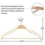 JS HANGER Solid Wooden Light Weight Coat Shirt Suit Hangers with Non-Slip Pant Bar, 10-Pack, Natural Finish JS HANGER Solid Wooden Light Weight Coat Shirt Suit Hangers with Non-Slip Pant Bar, 10-Pack, Natural Finish