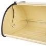 Hot Sales X459 Metal French Vintage Bread Box/Bin/kitchen Storage Containers/Home KitChen Gifts with Roll Top Lid (yellow)