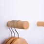 ANZOME Wooden Coat Hook, 4 Pieces Wood Wall Hook, Wooden Coat Hanger Coat Peg for Hanging Clothes, Hat, Scarves and Headset in Bedroom, Living Room, Hallway(Long)