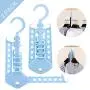 POZILAN 2 Pack Magic Clothes Hangers Space Saving - Collapsible Closet Organizer 360 Degree Wardrobe Rack, Foldable Hanger for Clothes, Belts (Light Blue) POZILAN 2 Pack Magic Clothes Hangers Space Saving - Collapsible Closet Organizer 360 Degree Wardrobe Rack, Foldable Hanger for Clothes, Belts (Light Blue)