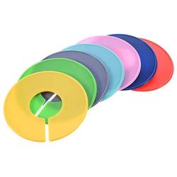 Gaiatop Hanger Dividers, 25 Pieces of Round Clothes Size Divider Line Hanger Closet Line Kindergarten Childrens Clothing Blank Style Multi Color