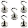 Lavotus Strong Neodymium Magnet Hook for Home,Kitchen,Workplace,Office and Garage(5pcs), Hold up to 12 Pounds