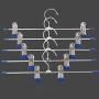 Longay 10PCS Hangers For Clothes Pants Clip Underwear Bra Hanger Panties Clips Clothes Socks Rack (A)