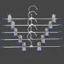 Longay 10PCS Hangers For Clothes Pants Clip Underwear Bra Hanger Panties Clips Clothes Socks Rack (A)