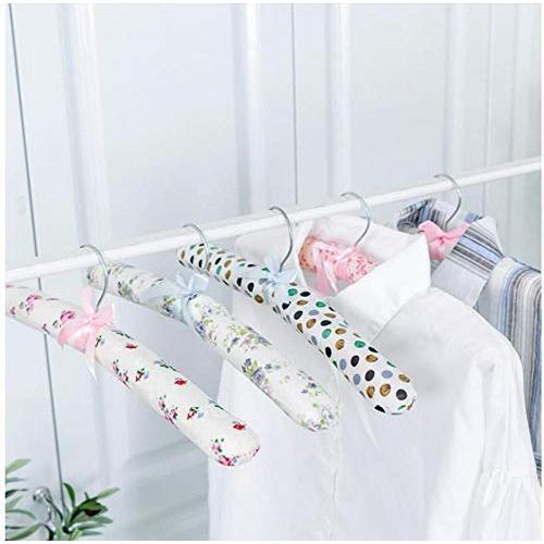 10pcs Random Color Sponge Silk Satin Cloth Clothes Hangers/Cartoon Wooden Clothes Hanger