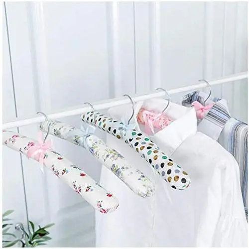 10pcs Random Color Sponge Silk Satin Cloth Clothes Hangers/Cartoon Wooden Clothes Hanger 10pcs Random Color Sponge Silk Satin Cloth Clothes Hangers/Cartoon Wooden Clothes Hanger