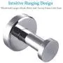 Robe Towel Hook Polished Chrome, APLusee SUS304 Stainless Steel Modern Utility Coat Holder Round Shower Cloth Hanger, Bathroom Kitchen Garage Storage