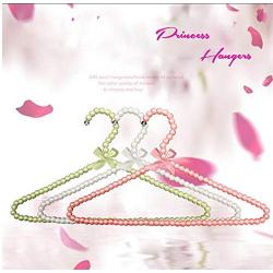 5pcs Random Color 40cm Adult Plastic Hanger Pearl Hangers for Clothes Pegs Princess Clothespins Wedding Dress Hanger