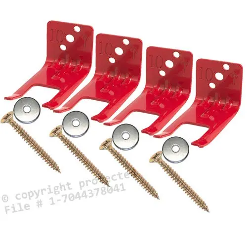 NFS 4- Fire Extinguisher Fork Style Bracket, Wall, Hook, Mount, Hanger for 5 to 13lb. Extinguishers, Universal for all Extinguishers with Valve Body Slots