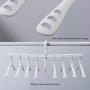 Moor Multi-Function Magic Hanger Collapsible Non-Slip Retractable Clothes Hangers 360° Rotation Airer Space Saver Drying Hanger(White)