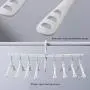 Moor Multi-Function Magic Hanger Collapsible Non-Slip Retractable Clothes Hangers 360° Rotation Airer Space Saver Drying Hanger(White)