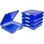 Storex Classroom Student Project Box, 12 x 12 Inches, Tint Blue, 5-Pack (63203U05C)