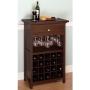 Wooden Wine Cabinet with 20 Bottle Capacity, Wine Rack, Glass Hangers, Storage Drawer, Practical Furniture, Transitional Style, Perfect for Dining Room, Restaurant, Walnut Finish + Expert Guide
