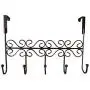 Dingang Over The Door 5 Brown Hanger Rack - Decorative Metal Hanger Holder for Home Office Use Dingang Over The Door 5 Brown Hanger Rack - Decorative Metal Hanger Holder for Home Office Use