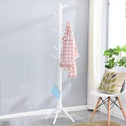 Tree Coat Rack Hanger Simple Clothes Rack, Wood Color, White, Brown, 50cm50cm175cm Haiming (Color : White)