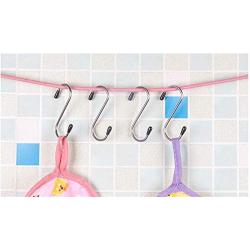 4pcs Stainless Steel Hanger Clasp Rack Shape Hooks for Clothes Pot Pan Towel Dish Cloth Hanger Hooks