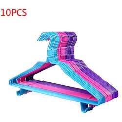 Dsxnklnd 10pcs Heavy Duty Clothes Hangers Drying Rack Antiskid Closet Organizer with Hooks 40cm