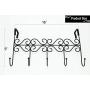 HOLADON 5 Hanger Rack- 5 Metal Hooks for Hanging Clothes, Over Door Storage Rack ? Organizer Hooks for Coats, Over Door Hanger for Clothes,Hats, Handbags, Clothes or Towels (Black)