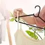 KPROE Black Plastic Hangers, Notched, Light-Weight, Standard Use Clothing Hangers (Black, 18Pack)