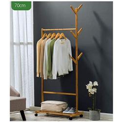 Angels home Coat Rack Clothes Stand Hat Handbag Hanger Hall Hanging Rod Bedroom Double Tree Branches with 6 Hooks Floor Hanger 2 in 1 (Color : 70cm)