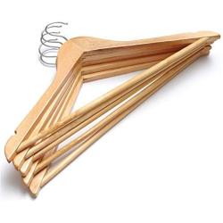 5pcs Solid Wood Clothes Hanger Drying Rack Clothing Store Shop Display Show Suit Shirt Trousers Underwear Closet Organizer