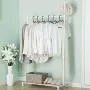 KPROE Black Plastic Hangers, Notched, Light-Weight, Standard Use Clothing Hangers (Black, 18Pack)