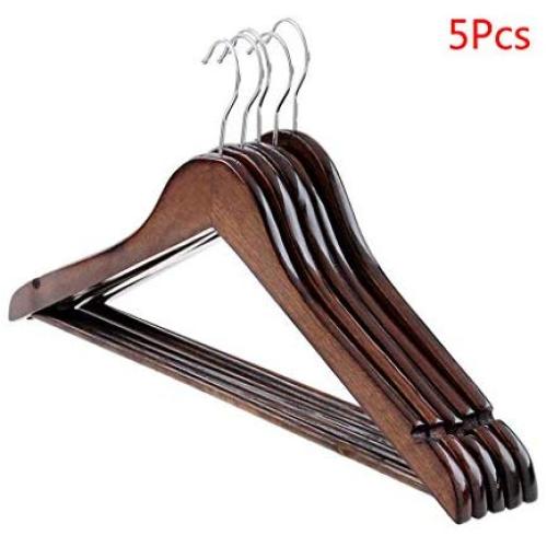 YOYOHOT 1/5/10pc Wood Hangers Clothes Hangers Non Slip for Suits, Coats, Jackets, Trousers
