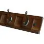 NIKKY HOME Wall Mounted Movable Coat Rack Hanger 5 Dual Hooks for Bags Clothes in Hallway Entryway Bedroom Bathroom, Dark Brown