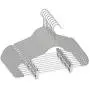 Casafield - 10 Gray Velvet Non-Slip Pants Hangers with Adjustable Metal Clips - Space Saving & Chrome Swivel Hook for Dress Clothes, Trousers, Shirts, Skirts, Slacks, Sweaters