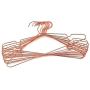 KOOBAY 30Pack 17" Rose Shiny Copper Clothes Metal Wire Hanging Hangers for Shirts Coat Storage & Display