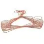 KOOBAY 30Pack 17" Rose Shiny Copper Clothes Metal Wire Hanging Hangers for Shirts Coat Storage & Display