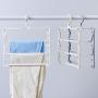 Multi Layers Trousers Hanger,Clothes Pants Hangers, Trouser Hangers,3 Layers Multifunctional Closet Hanger Swing Arm Space Save Closet Storage Organizer for Scarf, Trouser(Grey)