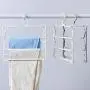 Multi Layers Trousers Hanger,Clothes Pants Hangers, Trouser Hangers,3 Layers Multifunctional Closet Hanger Swing Arm Space Save Closet Storage Organizer for Scarf, Trouser(Grey)