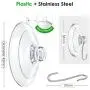 HangerSpace Suction Cup Hooks, 45 mm Clear PVC Suction Cups with Metal Hooks Removable Small Suction Cups for Kitchen Bathroom Shower Wall Window Glass Door - 12 Packs HangerSpace Suction Cup Hooks, 45 mm Clear PVC Suction Cups with Metal Hooks Removable Small Suction Cups for Kitchen Bathroom Shower Wall Window Glass Door - 12 Packs