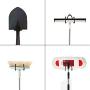 YYST Multi-use Adjustable Garden Tool Storage Rack Wall Hanger Wall Mounts Wall Racks Holders for Mop, Broom, Garden Tools,Kitchen Garden Garage Storage Systems -No Tools (4) YYST Multi-use Adjustable Garden Tool Storage Rack Wall Hanger Wall Mounts Wall Racks Holders for Mop, Broom, Garden Tools,Kitchen Garden Garage Storage Systems -No Tools (4)