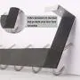 WEBI Over The Door Hook Door Hanger:Over The Door Towel Rack with 6 Hooks for Hanging Coats,Door Towel Hanger Door Coat Hanger Over Door Coat Rack for Towels,Clothes,Back of Bathroom,Silver